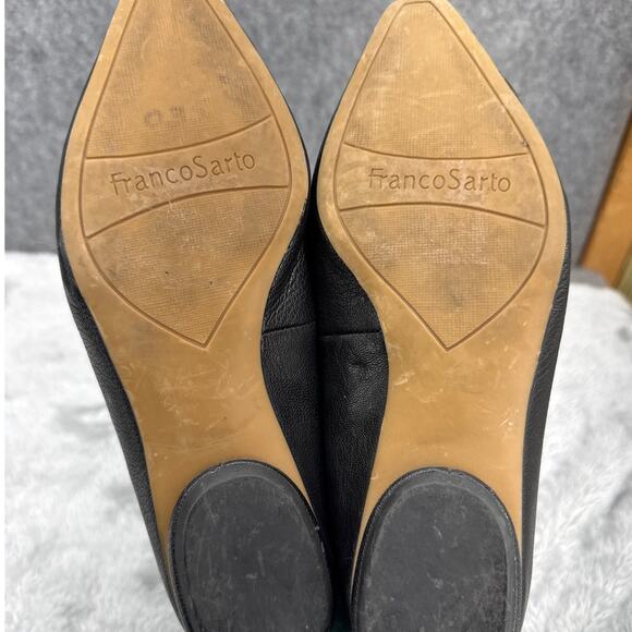 Franco Sarto Belamour Black Leather Point Toe Slip On Casual Loafer Women 6 - Picture 7 of 7